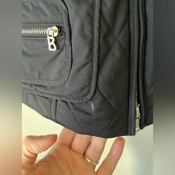 Bogner Black Quilted Ski Jacket With Detachable Hood Women's Size S - Picture 2 of 16